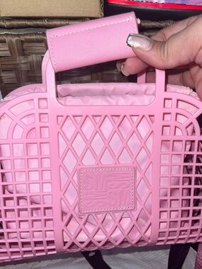 Steve Madden Pink Lattice Mini Tote